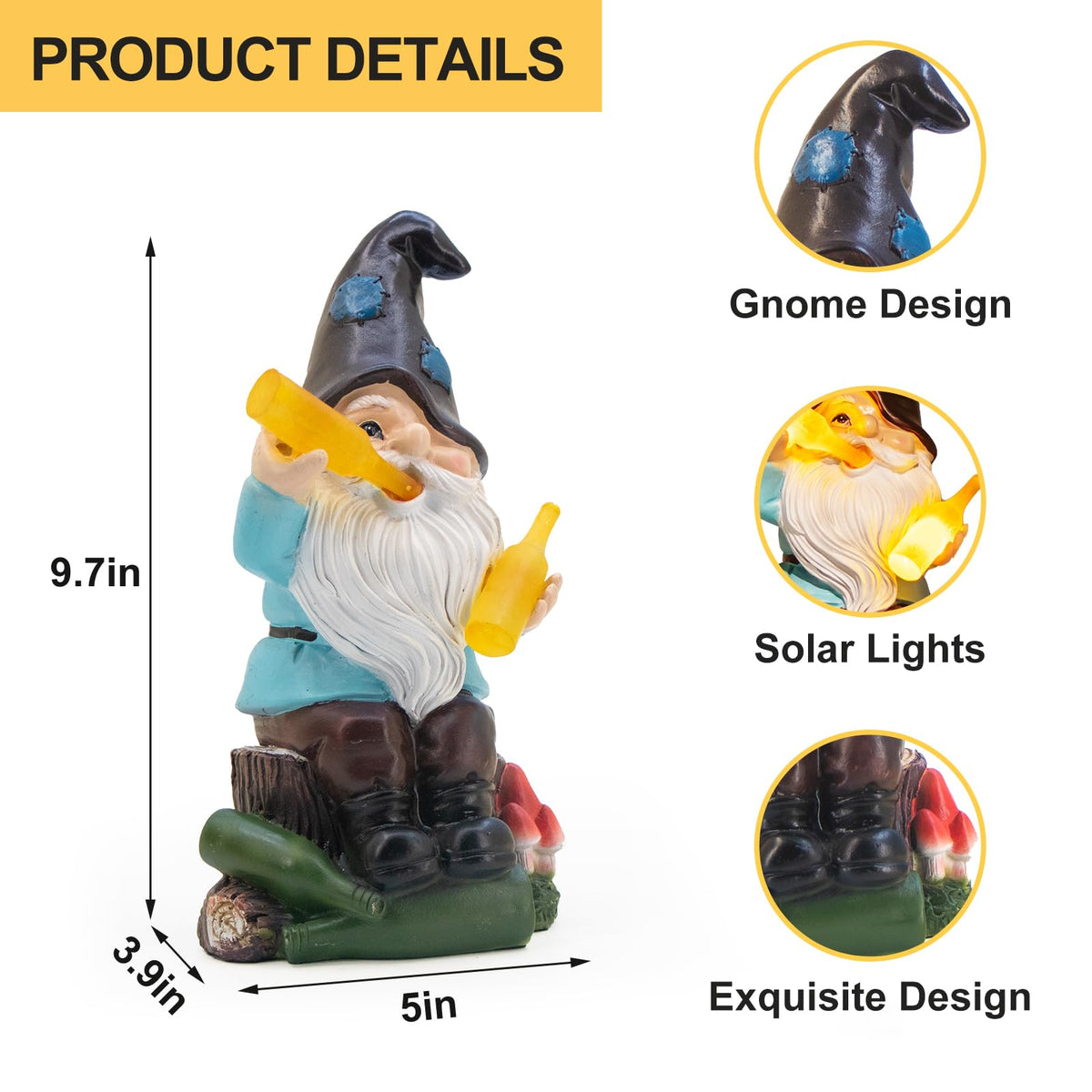 DKJOCKY Gnome mushroom accents add fairy-tale whimsy to borders.