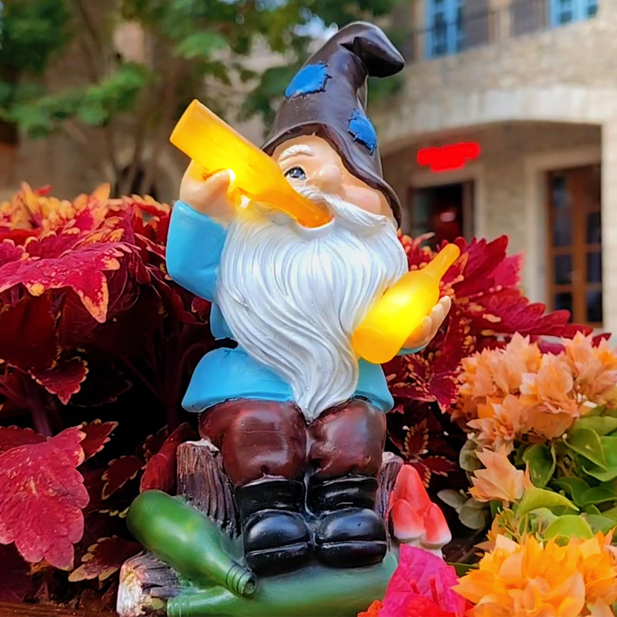 DKJOCKY Gnome durable resin construction for all-weather use.