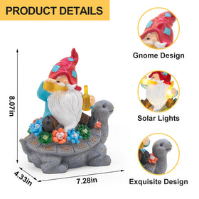 DKJOCKY hand-painted gnome figure adds whimsy with durable resin for outdoor use.