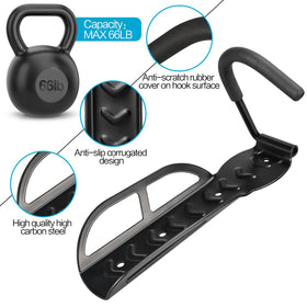 DkOvn anti-scratch rubber hook protects tires during storage.