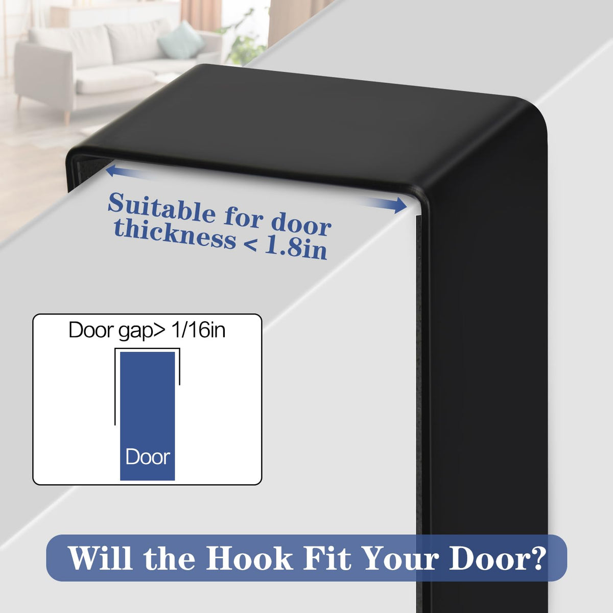 DkOvn hook made of stainless steel and aluminum alloy for durability.