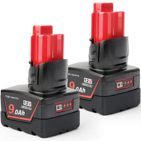 DKSIDKN 12V 9Ah battery pack compatible with Milwaukee for longer runtimes