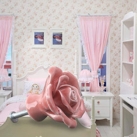 DLD 8-pack pink rose knobs on cabinet handles adds vintage charm