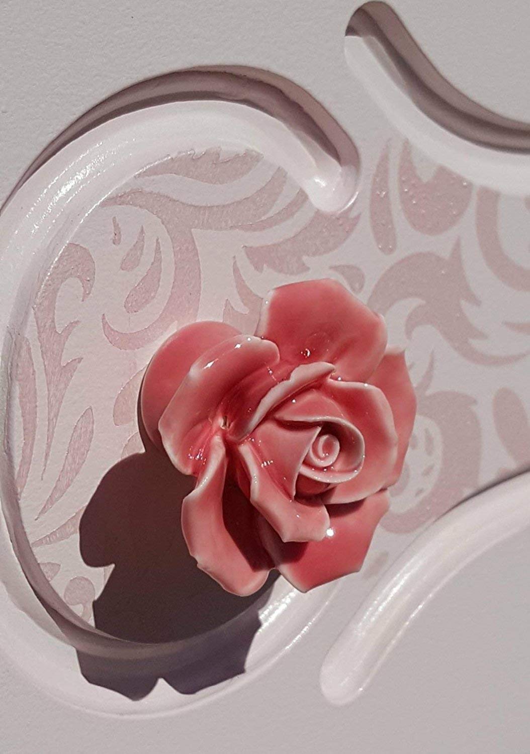 DLD rose cabinet knob installed with included screws for easy DIY upgrade