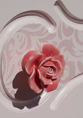 DLD rose cabinet knob installed with included screws for easy DIY upgrade