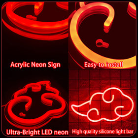 Dleouly red cloud neon with brightness controls for mood lighting