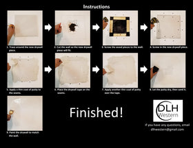 Dlh Western drywall repair kit contents laid out for quick drywall repair.