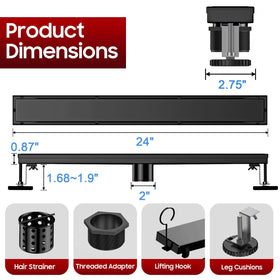 2-inch outlet supports steady drainage in showers and baths.