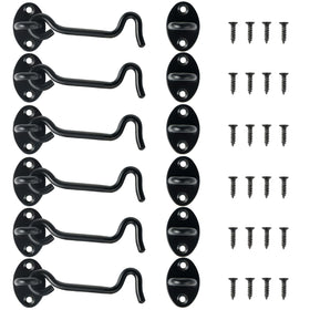 Dluno 4-inch hook and eye latch kit in a 6-pack for secure doors.