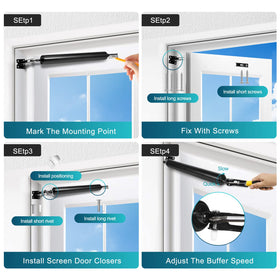 Dluno powder-coated finish resists rust on exterior doors.