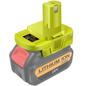 DM18RL adapter enables Dewalt 20V to power Ryobi 18V tools.