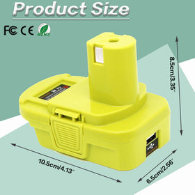 DM18RL compatible with Dewalt DCB series and Ryobi BPL packs.
