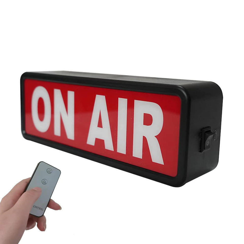 DMKYDM On Air light sign front view for home studios and signaling