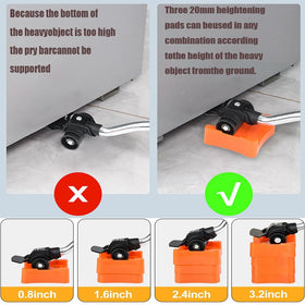 DMLENGOIN lifting pry bar and gaskets help secure furniture during moves.
