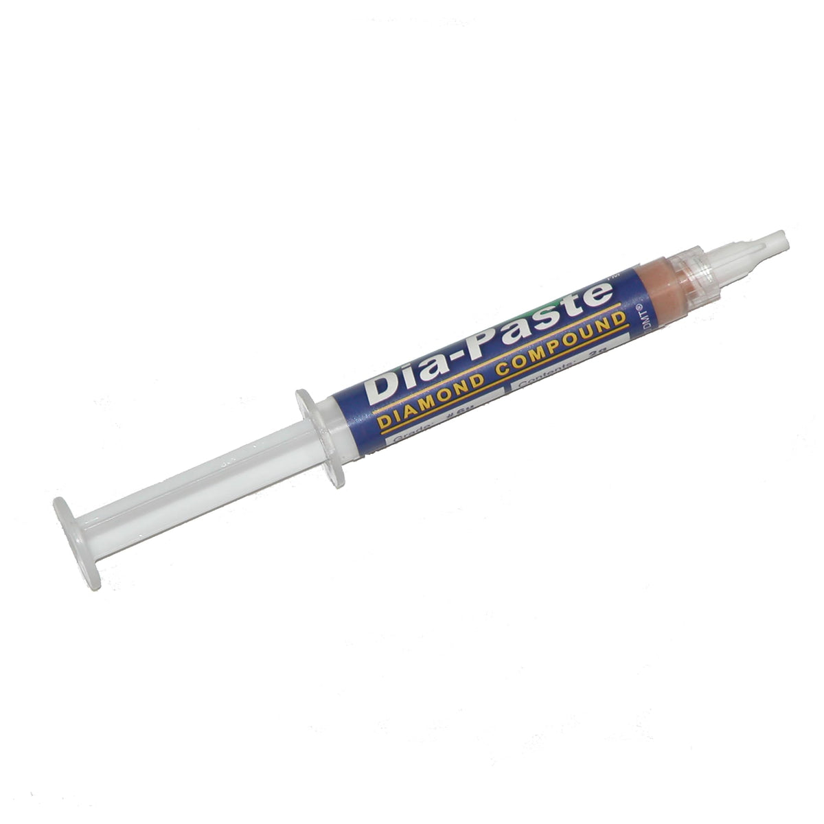 DMT Dia-Paste copper-coded abrasive removes scratches smoothly.