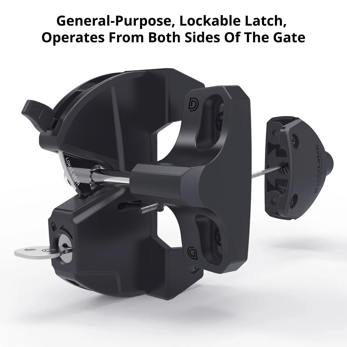 D&D LL3ABL LokkLatch demonstrates two-sided operation for convenient gate use