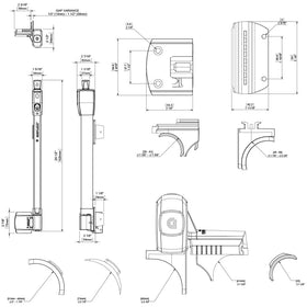D&D MagnaLatch with vertical and horizontal adjustment for precise alignment.