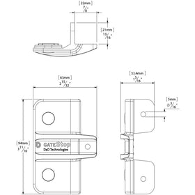 D&D Technologies TCGS3S gate-stop-mounting-hardware ensures secure, easy installation.
