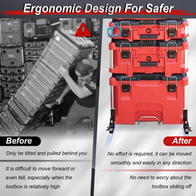 DNShorix wheels offer 360° rotation and brake lock for control