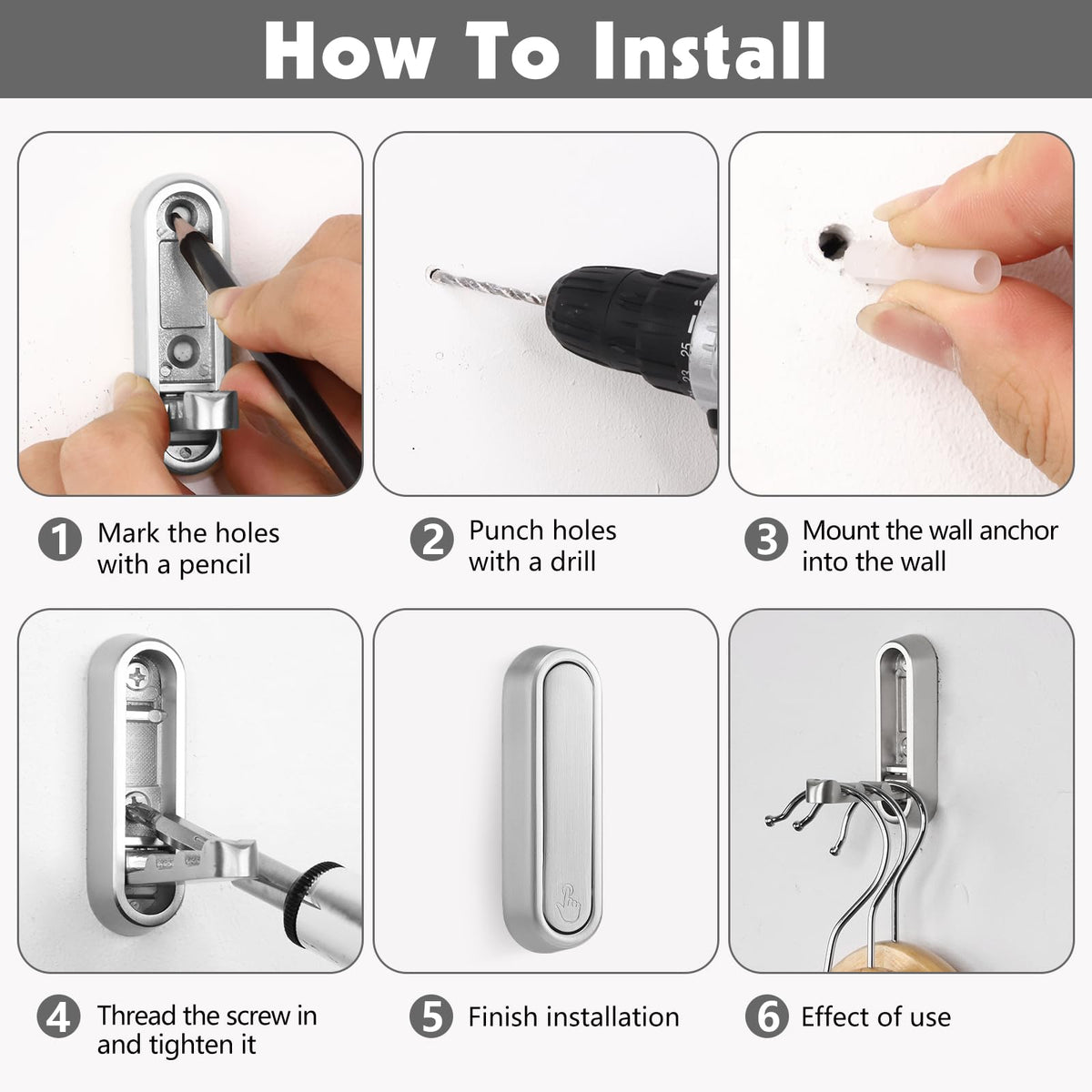 Dntorx folded design keeps hooks flush, maximizing small hallway space.