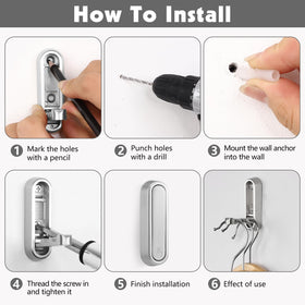 Dntorx folded design keeps hooks flush, maximizing small hallway space.