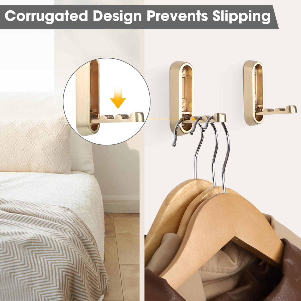 Dntorx folding wall hooks in bathroom use for towels