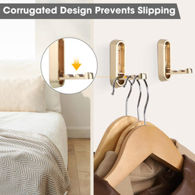 Dntorx folding wall hooks in bathroom use for towels