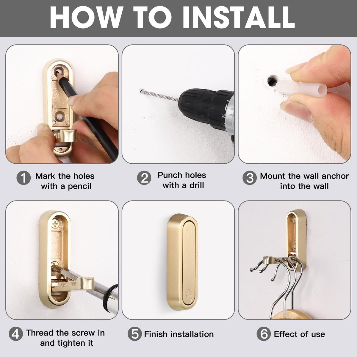 Dntorx folding wall hooks compact storage in tight spaces