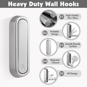 Dntorx heavy-duty zinc alloy wall hooks designed for daily use.