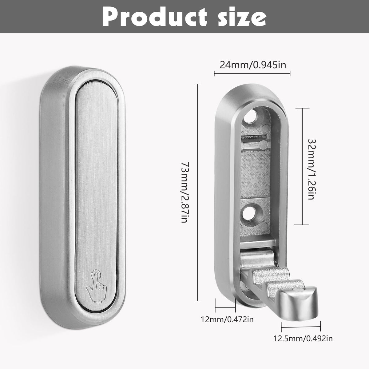 Dntorx unfolded 90-degree hook provides easy access for coats or towels.