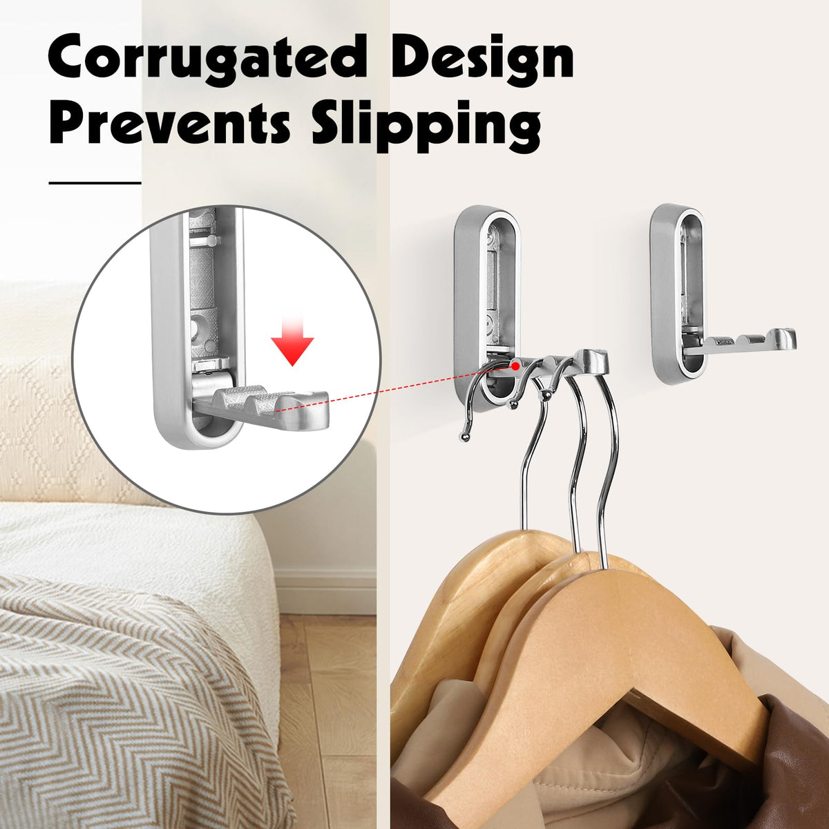 Dntorx wall-mounted hooks organize bags, hats, and keys.