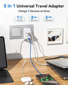 DOACE Pico built-in plugs support US, UK, AU, and EU destinations.