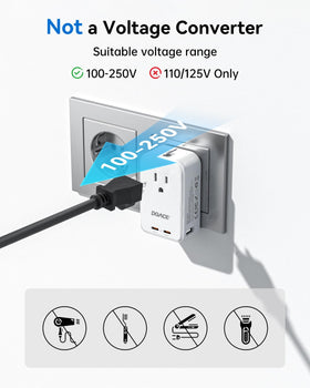 DOACE Pico USB-A and USB-C ports support multiple devices simultaneously.