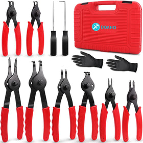 Doaho snap ring pliers set with straight jaws for precise ring removal in automotive repairs