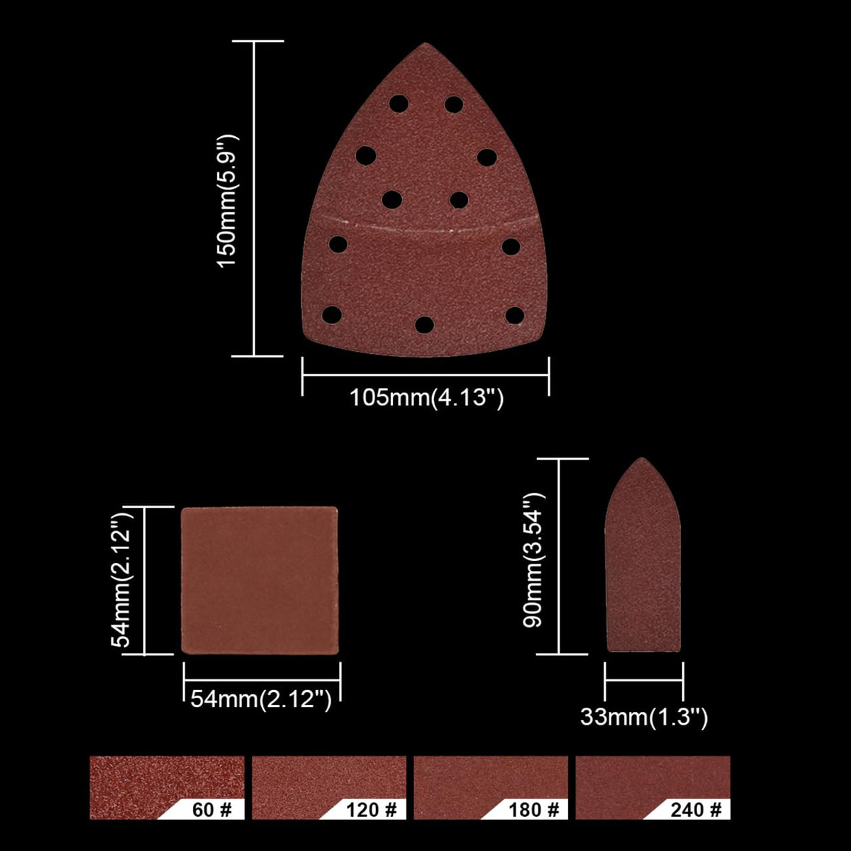 Dobetter mouse sander sandpaper 120 grit collection for smooth surfaces and fine finishing