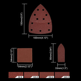 Dobetter mouse sander sandpaper 120 grit collection for smooth surfaces and fine finishing