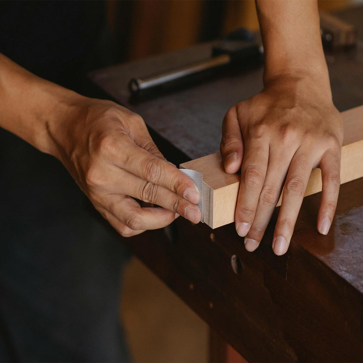 Dobetter three shapes collection showing versatile sanding on flat and curved surfaces