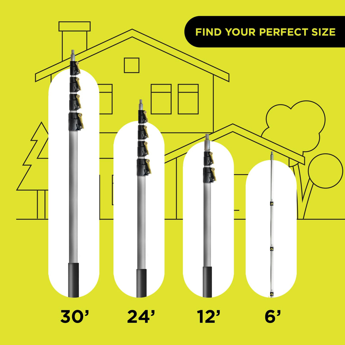DOCA Pole supports delicate surfaces during soft-touch cleaning.