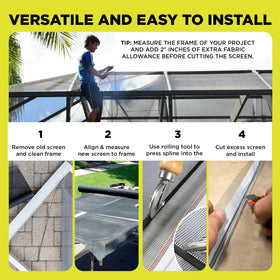 Docazoo heavy-duty screen mesh during installation