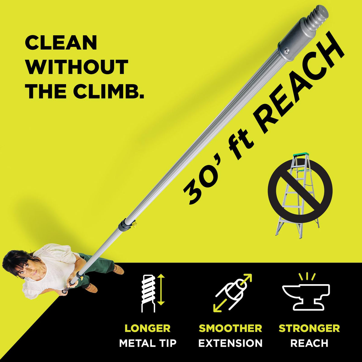 DOCAZOO pole quick-release lever for fast length adjustments