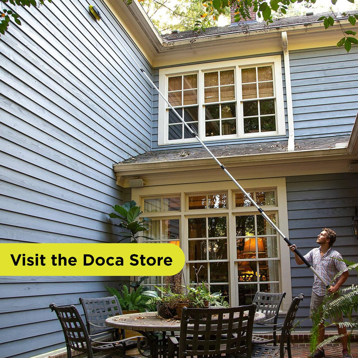 DOCAZOO pole ideal for windows, ceilings, fans, and exterior maintenance