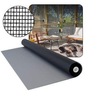 Docazoo window screen mesh charcoal roll prepared for easy replacement