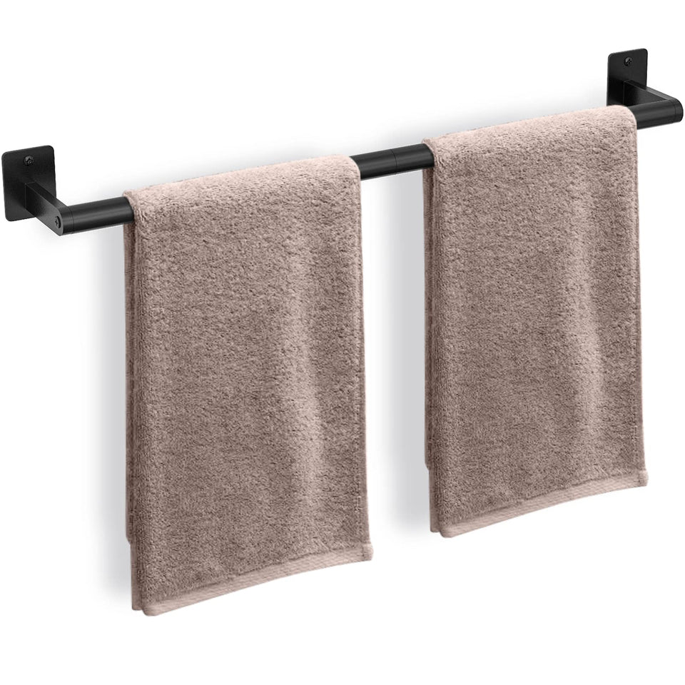 DOCOJUCL towel bar 24in with matte black finish for organized bathroom space.