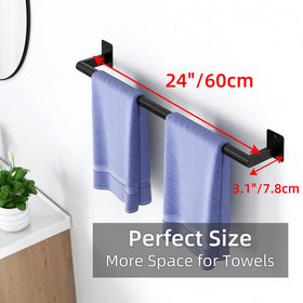 DOCOJUCL space-saving towel rack with included installation hardware.
