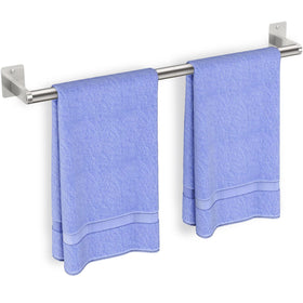 DOCOJUCL 24in towel bar front view with brushed silver finish for a modern bathroom