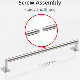 DOCOJUCL towel bar in kitchen scene demonstrates versatile damp-area use