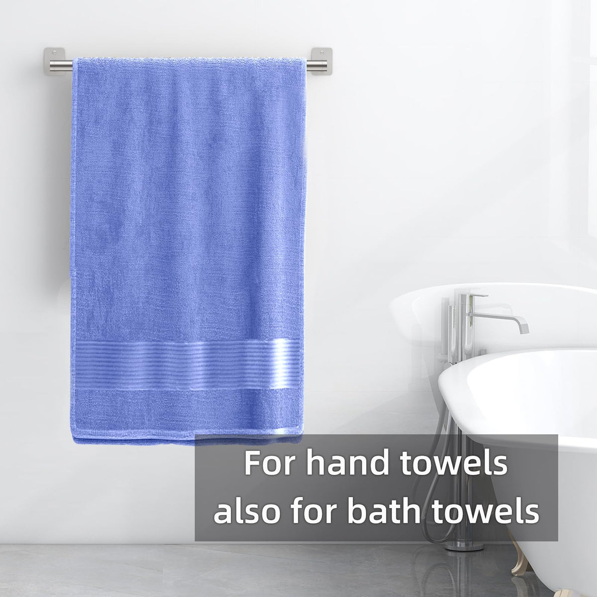 DOCOJUCL towel bar installation process shown with wall anchors and screws