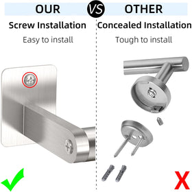 DOCOJUCL towel bar wall mount base shows secure installation and sturdy wall support