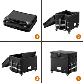 DocSafe collapses flat for compact storage when not in use.