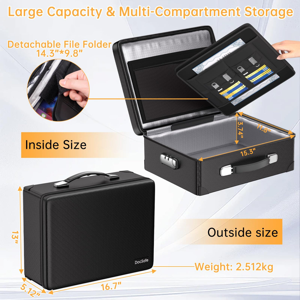 DocSafe fits passport and laptop for travel-ready protection.